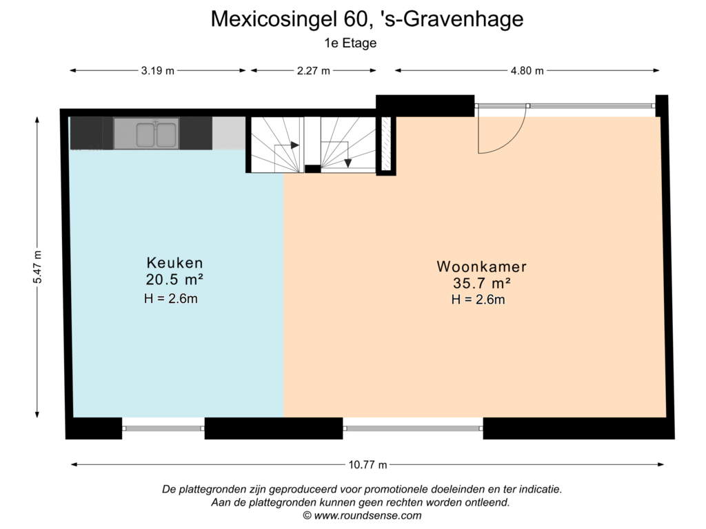 View floorplan of 1e Etage of Mexicosingel 60