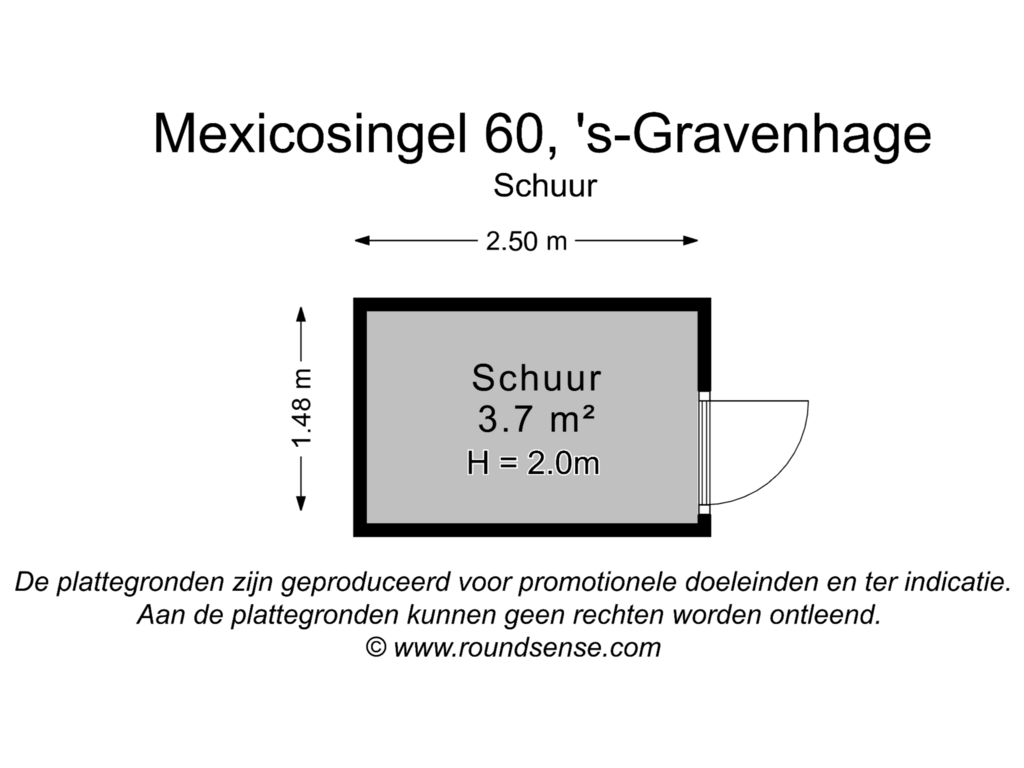 View floorplan of Schuur of Mexicosingel 60