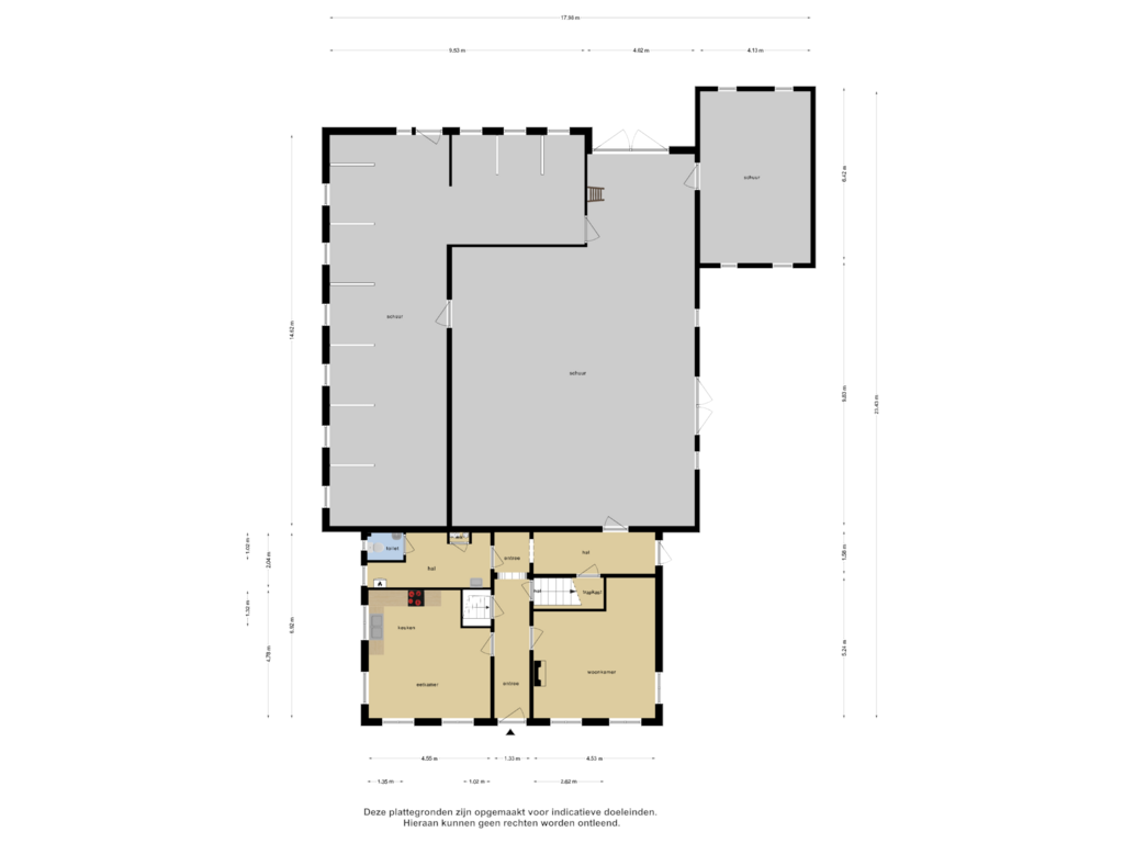 View floorplan of Begane Grond of Westerein 32