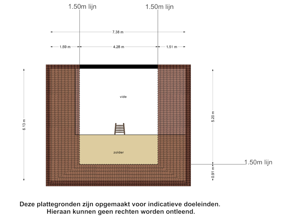 View floorplan of Tweede  verdieping of Westerein 32