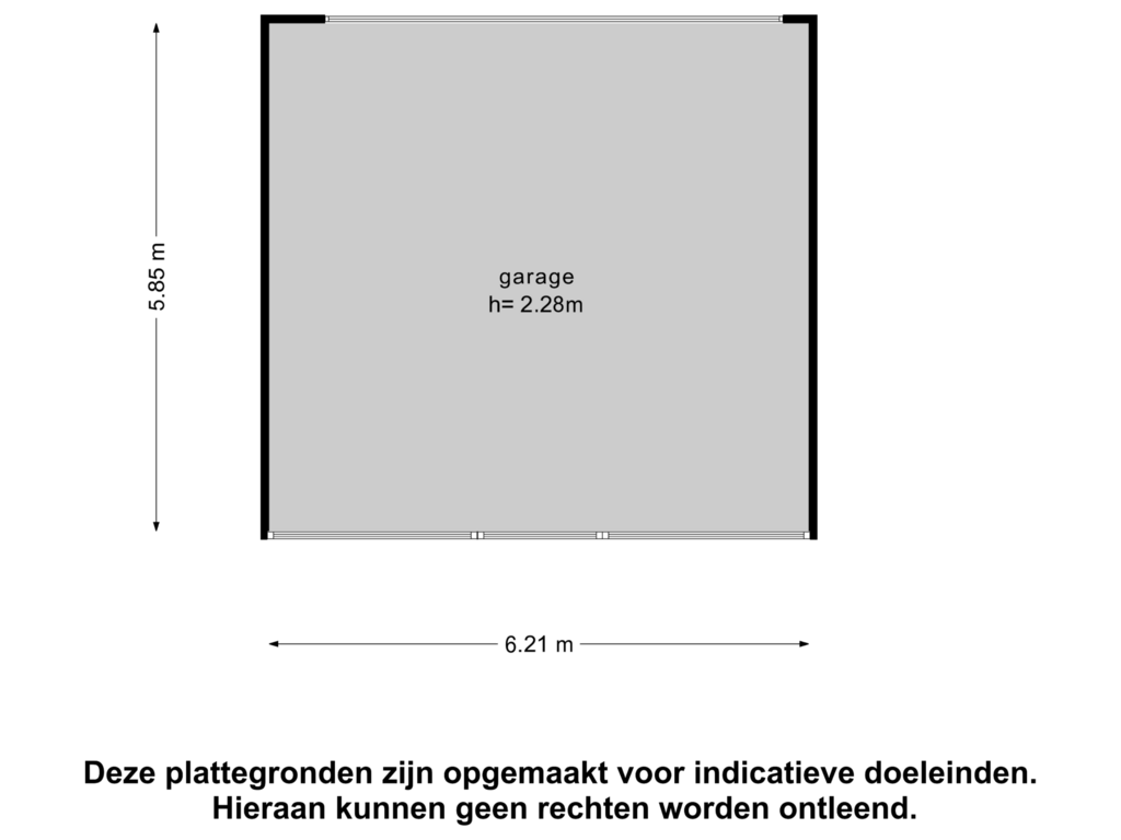 View floorplan of Garage of Lamsrustlaan 45