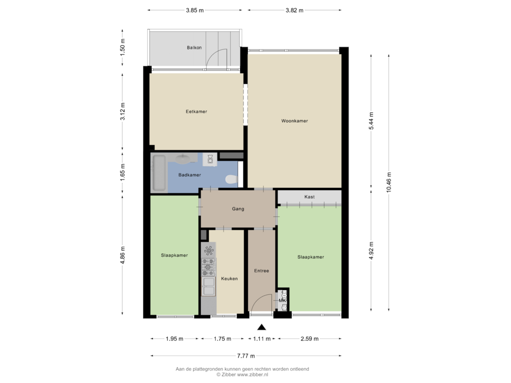 Bekijk plattegrond van Appartement van Mr. F.A. van Hallweg 138