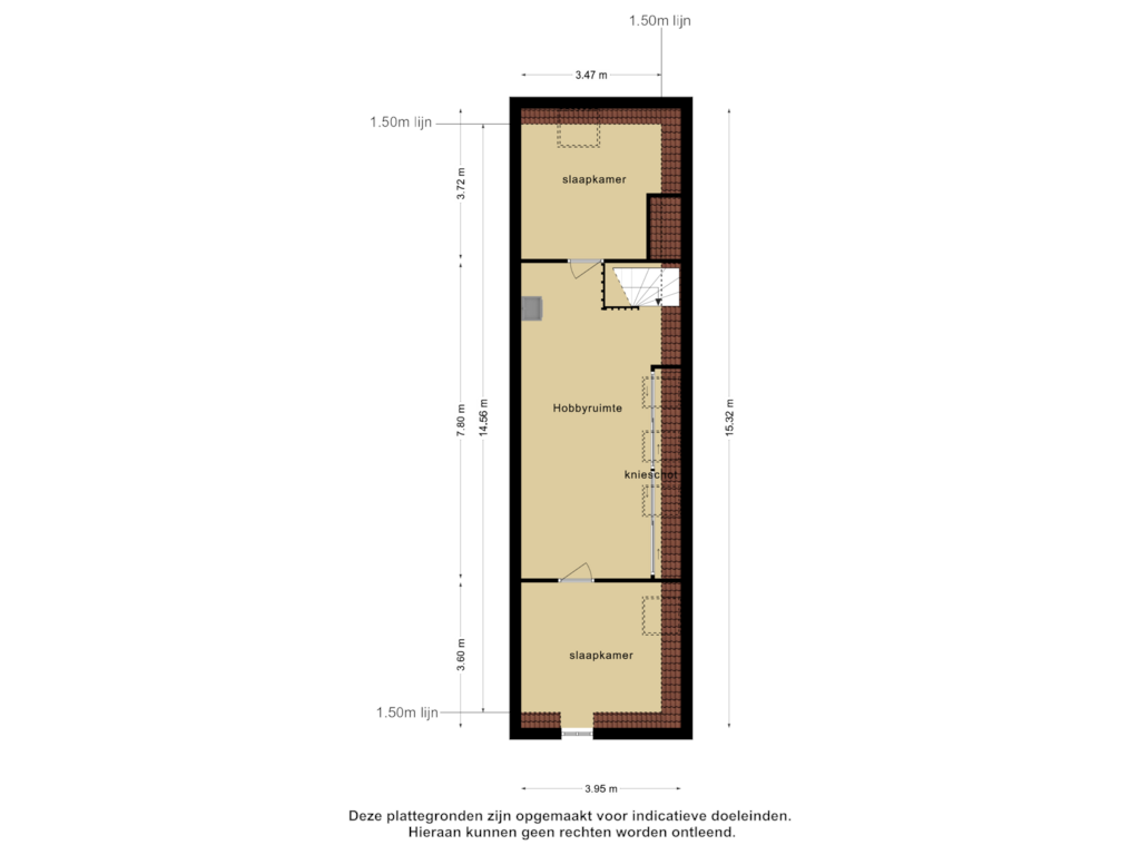 Bekijk plattegrond van 2e verdieping van Zuideinde 100