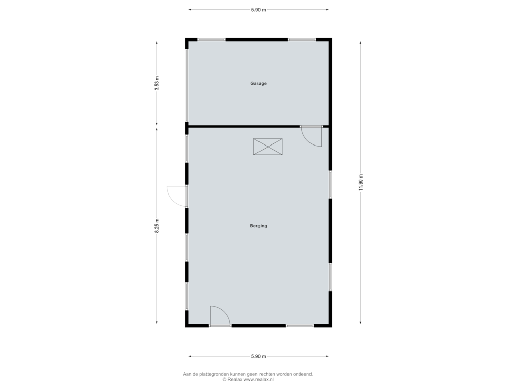 Bekijk plattegrond van Garage van Lemelerveldseweg 5