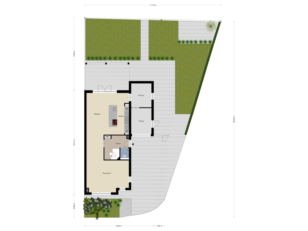 View floorplan of Begane Grond_Tuin of Bosbes 2