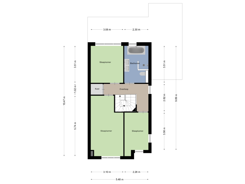 View floorplan of Eerste Verdieping of Bosbes 2