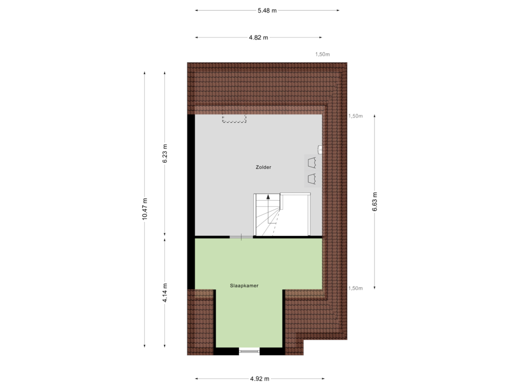 View floorplan of Tweede Verdieping of Bosbes 2