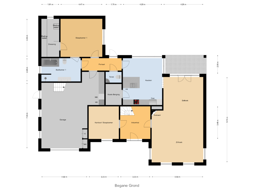 Bekijk plattegrond van Begane Grond van Molenstraat 101