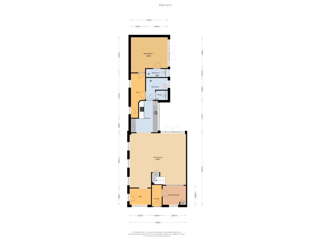 Bekijk plattegrond van Begane grond van Sloterweg 1201