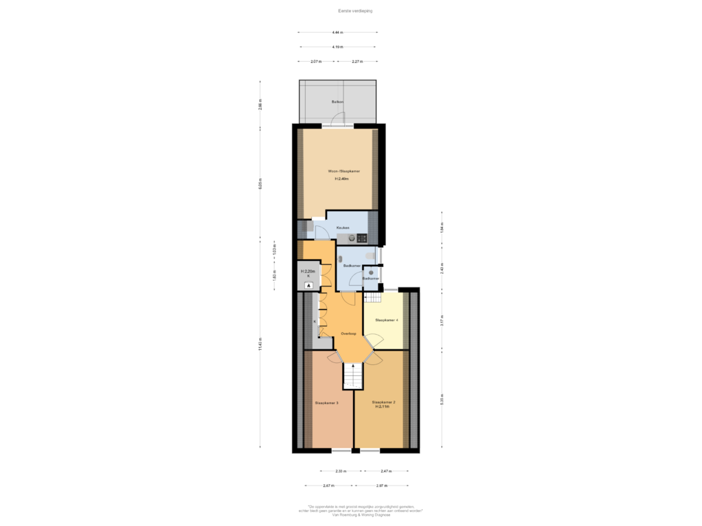 Bekijk plattegrond van Eerste verdieping van Sloterweg 1201