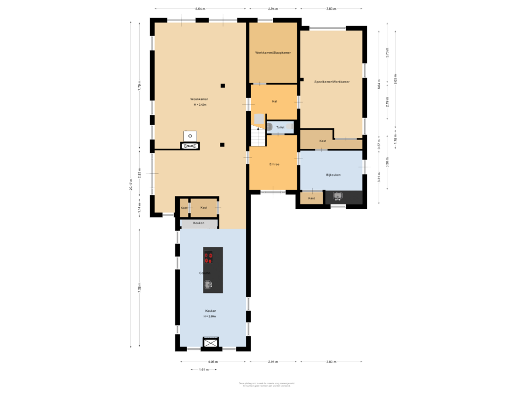 Bekijk plattegrond van Begane grond van Straatweg 25