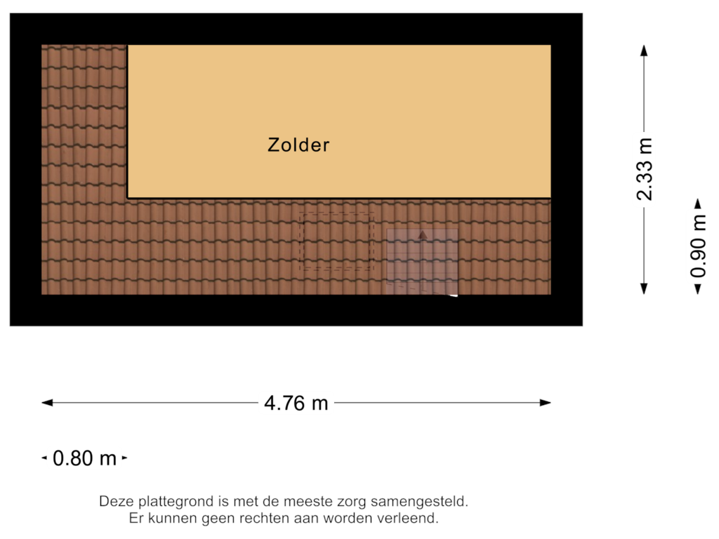 Bekijk plattegrond van Tweede verdieping van Straatweg 25