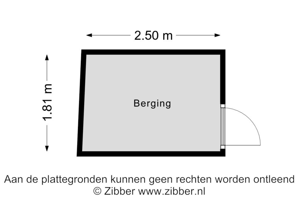 Bekijk plattegrond van Berging van Hinthamereinde 49-D