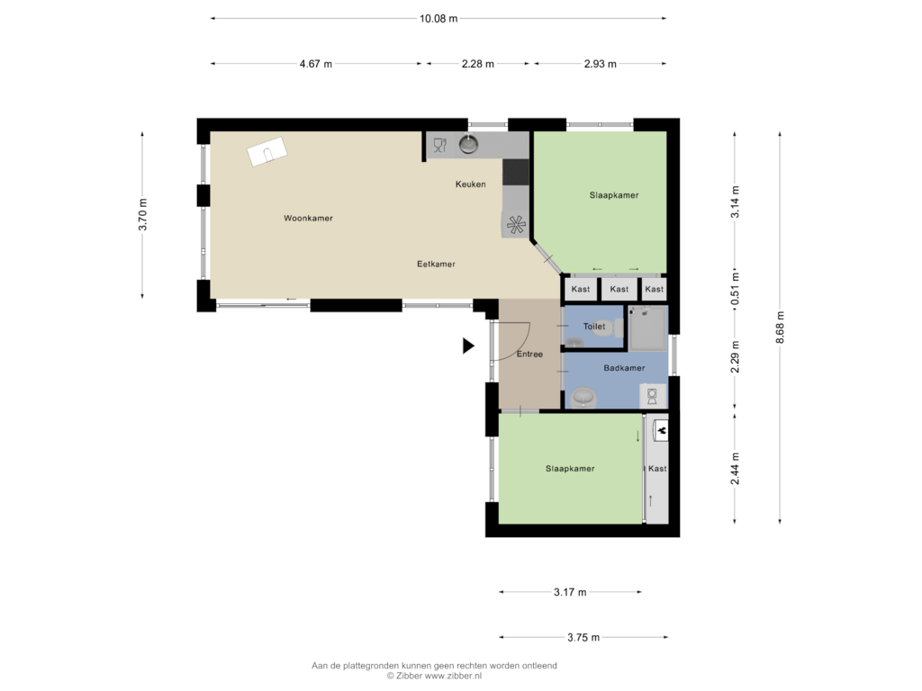 Bekijk plattegrond van Begane Grond van Westenburg 14