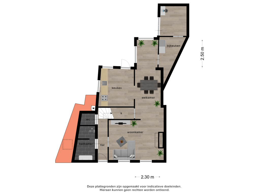 Bekijk plattegrond van Begane grond van Veersesingel 154