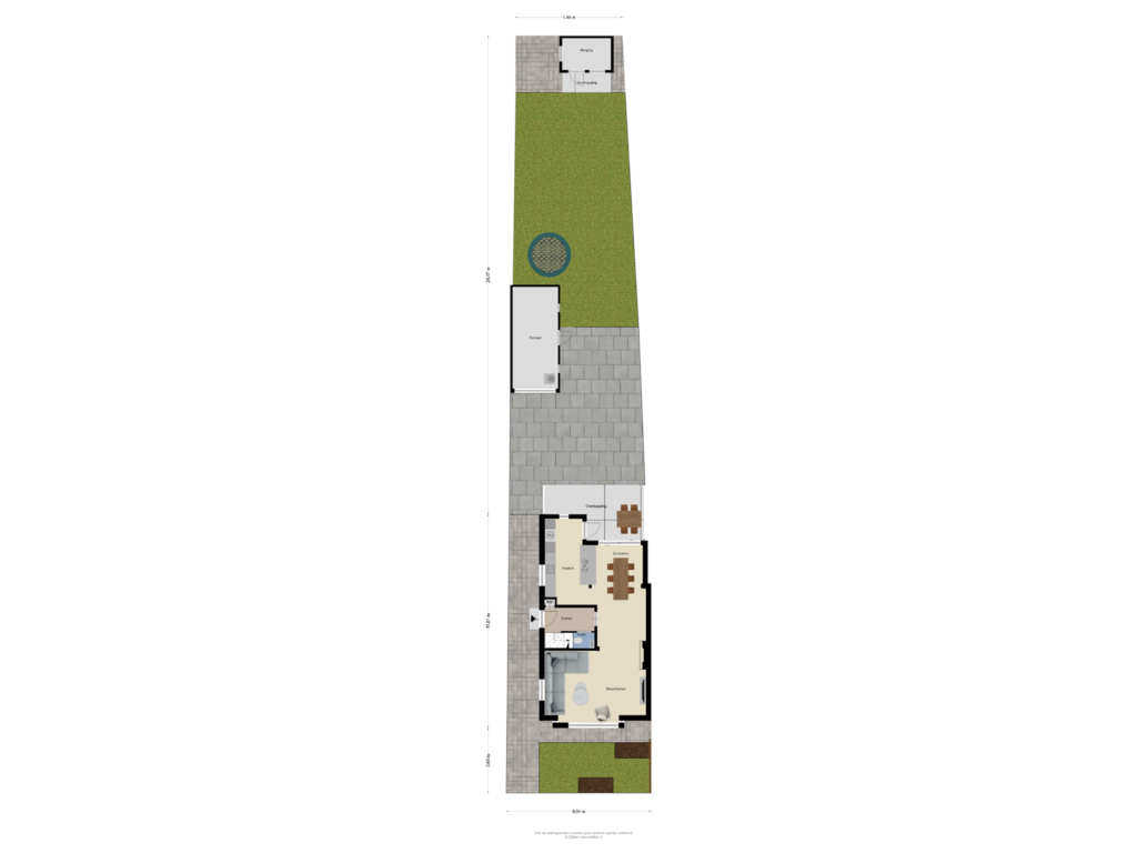 View floorplan of Begane Grond _Tuin of St. Antoniusstraat 14-A