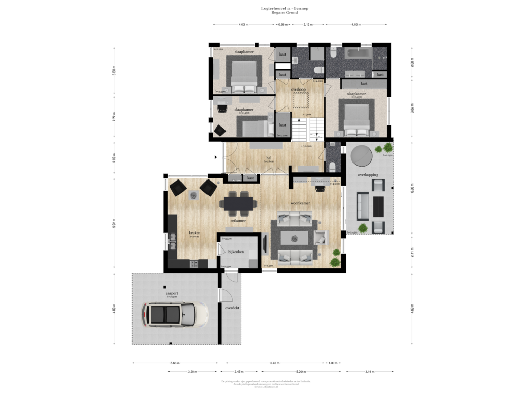 Bekijk plattegrond van BEGANE GROND van Logterheuvel 11