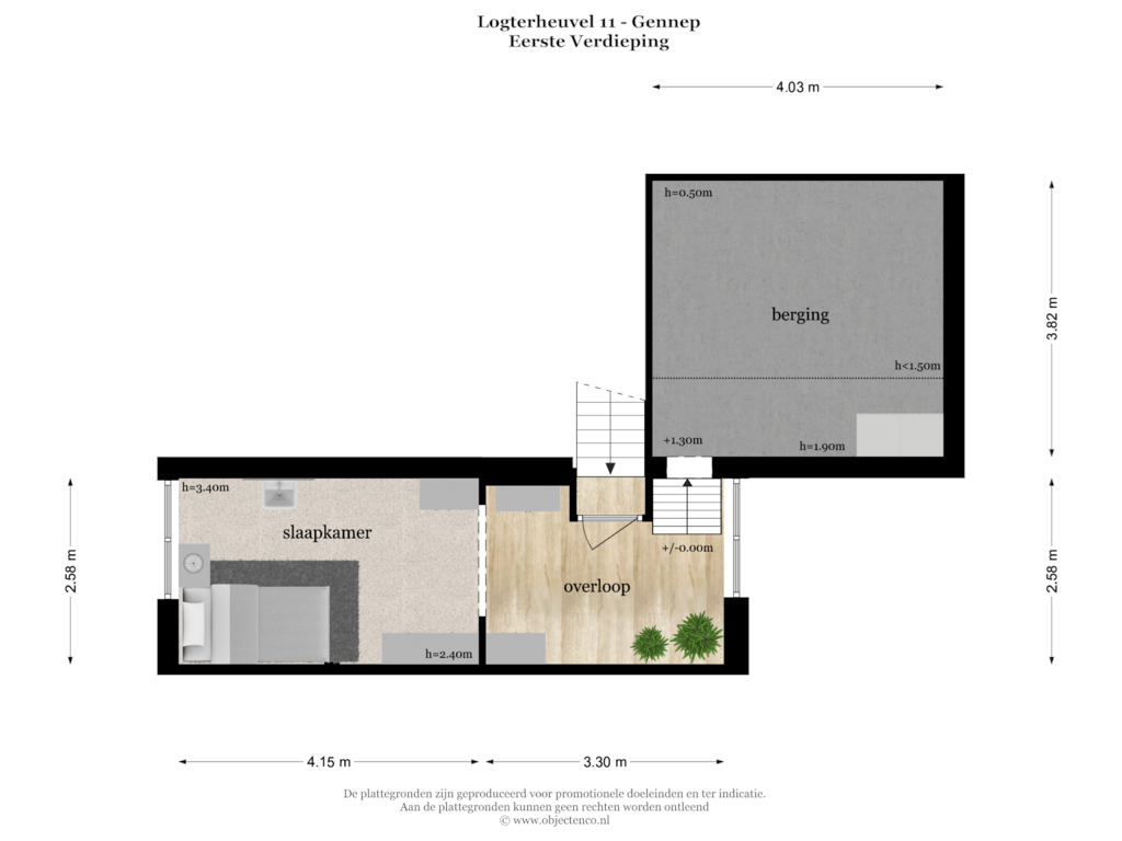 Bekijk plattegrond van EERSTE VERDIEPING van Logterheuvel 11