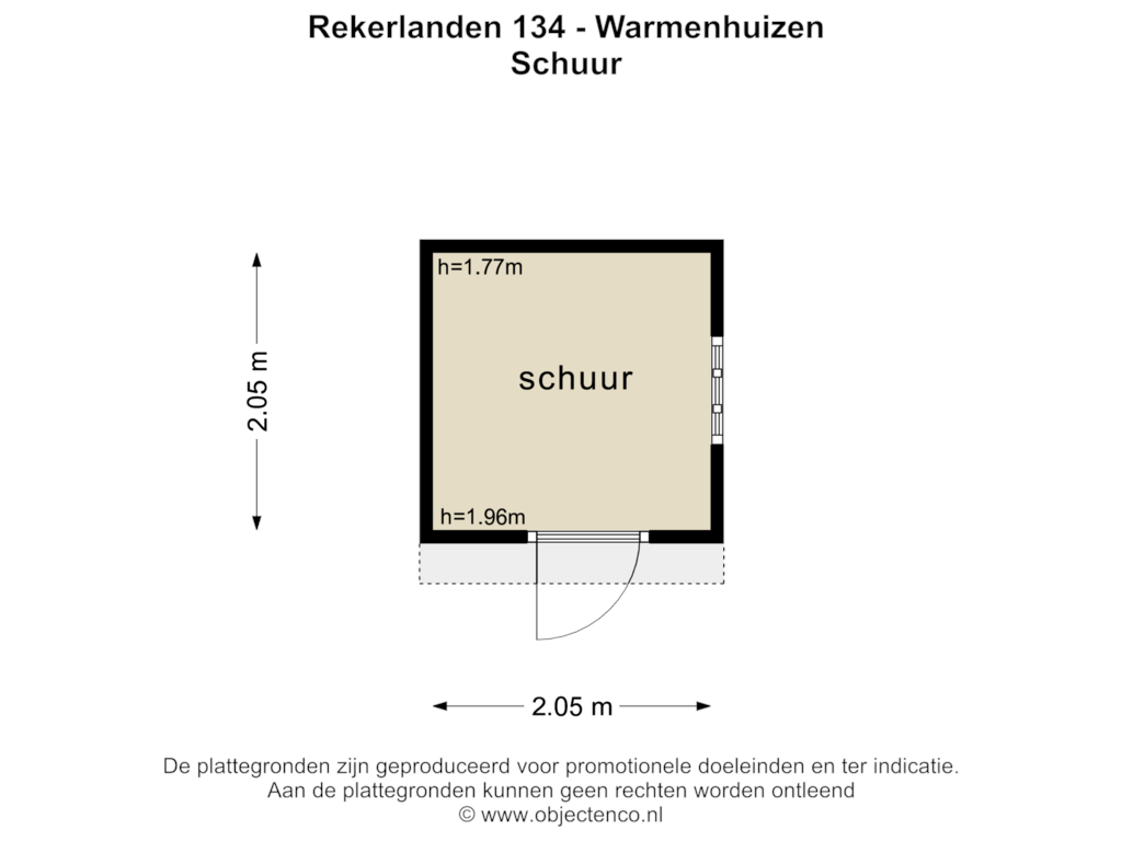 Bekijk plattegrond van SCHUUR van Rekerlanden 134