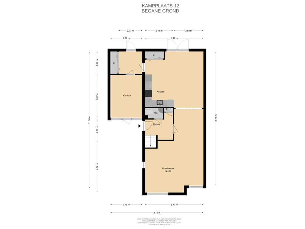 View floorplan of Begane grond of Kampplaats 12