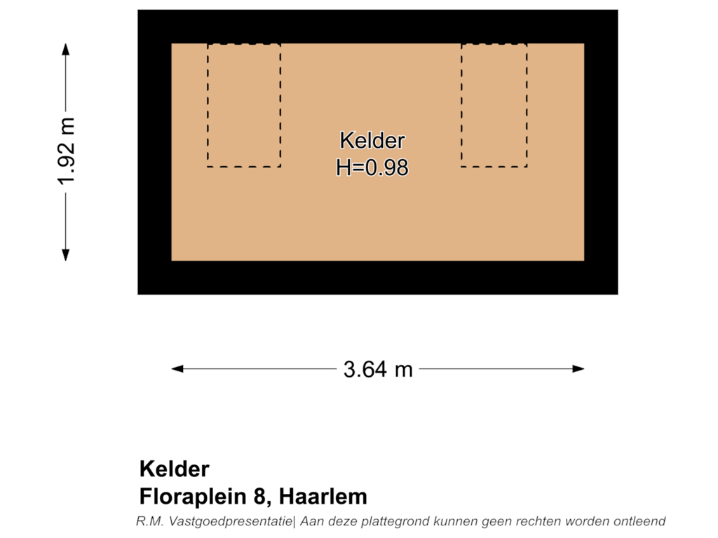 Bekijk plattegrond van Kelder van Floraplein 8