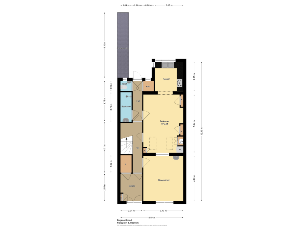 Bekijk plattegrond van Begane Grond van Floraplein 8