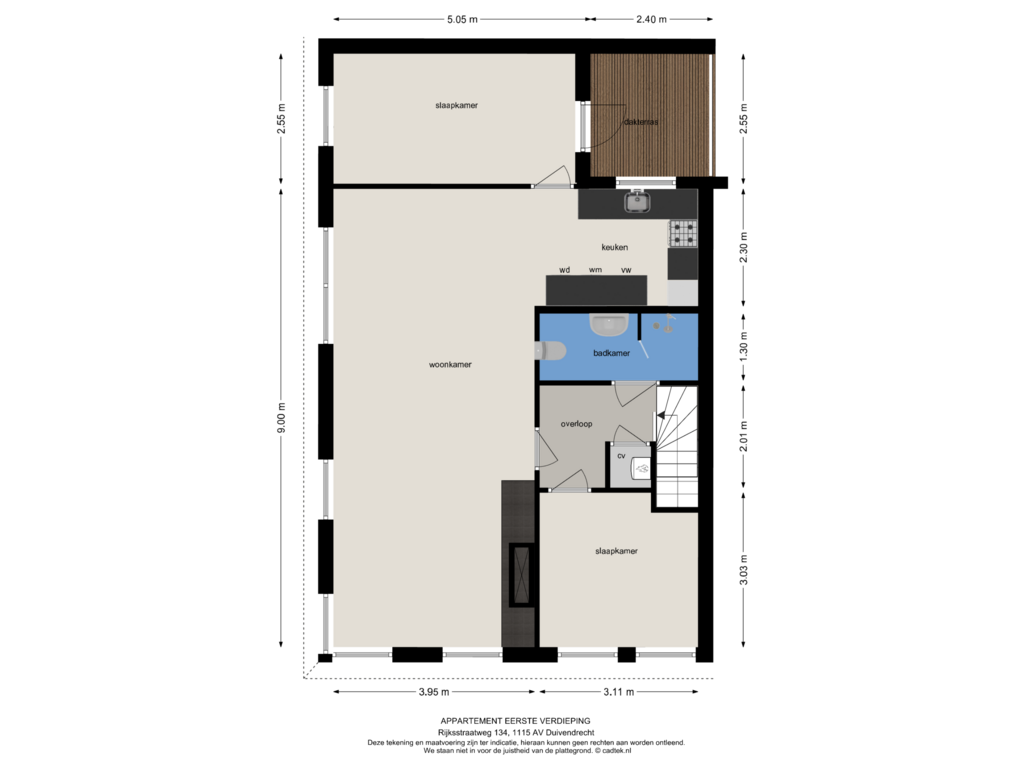 Bekijk plattegrond van Appartement van Rijksstraatweg 134