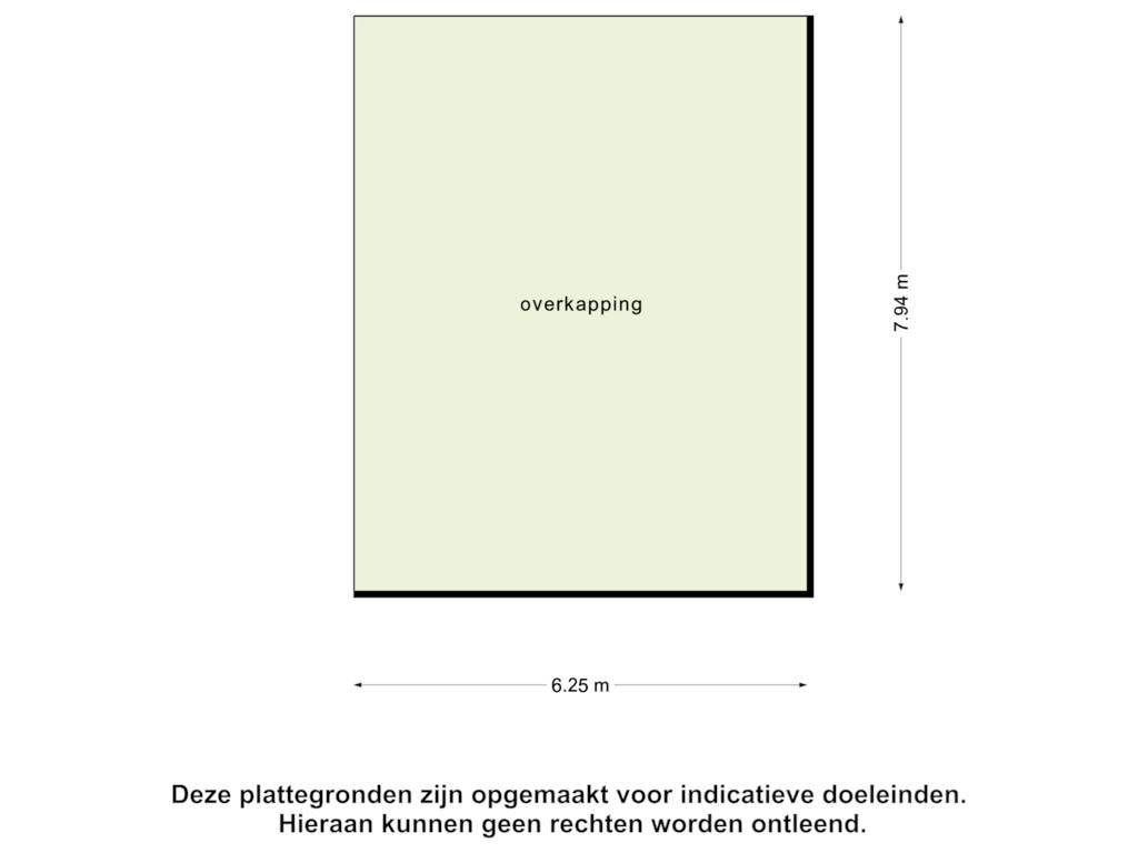 Bekijk plattegrond van Overkapping van Paalstraat 20