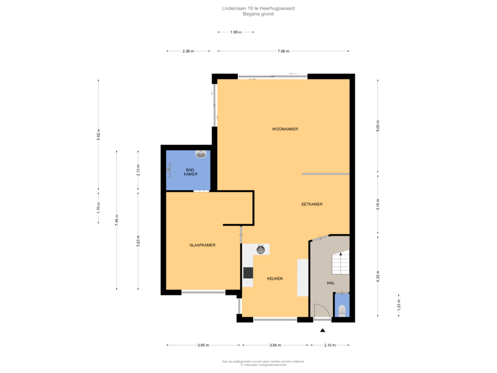 Bekijk plattegrond van Begane grond van Lindenlaan 19