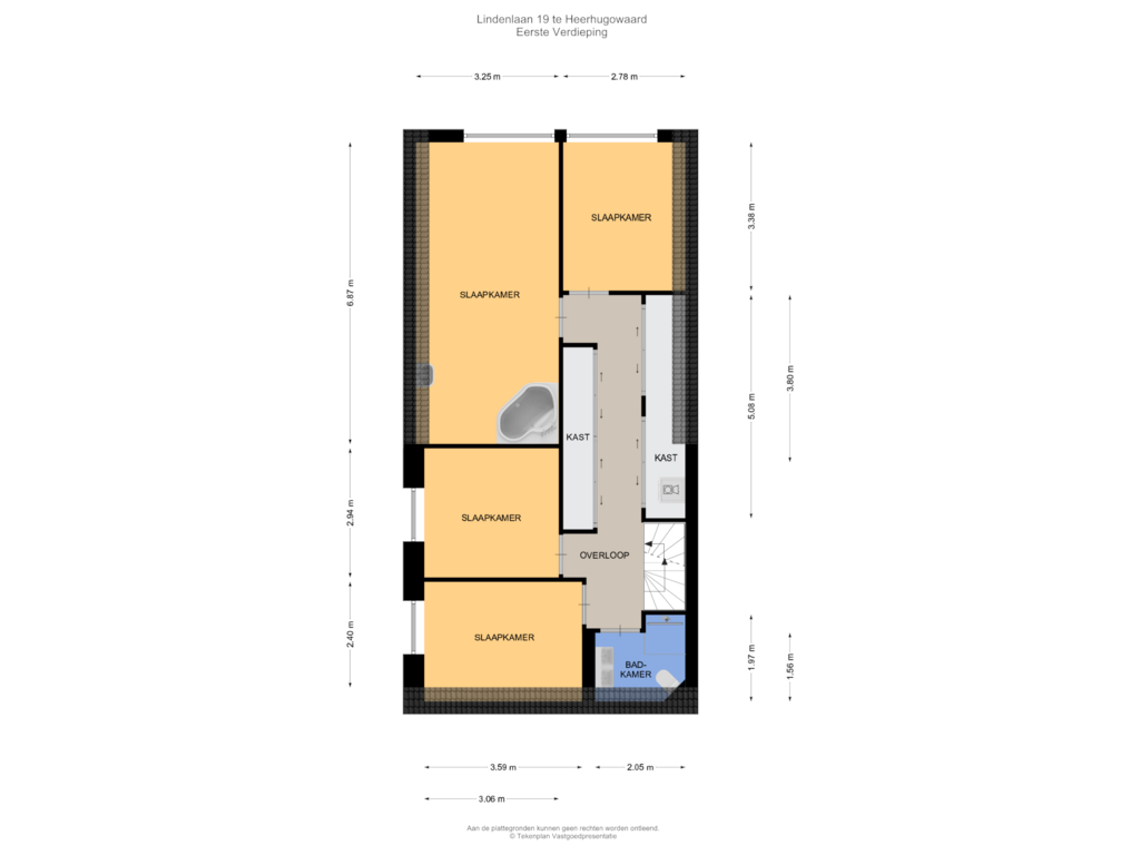 Bekijk plattegrond van Eerste Verdieping van Lindenlaan 19