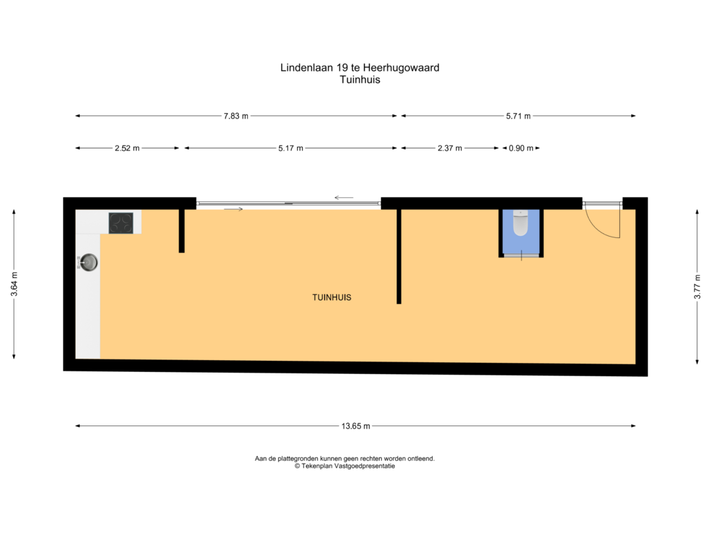 Bekijk plattegrond van Tuinhuis van Lindenlaan 19