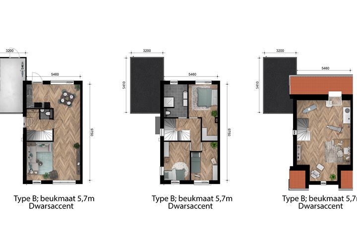 Bekijk foto 3 van Type C twee-onder-een-kap (breed) (Bouwnr. 23)