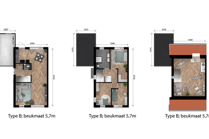 Bekijk foto 4 van Type C twee-onder-een-kap (breed) (Bouwnr. 23)