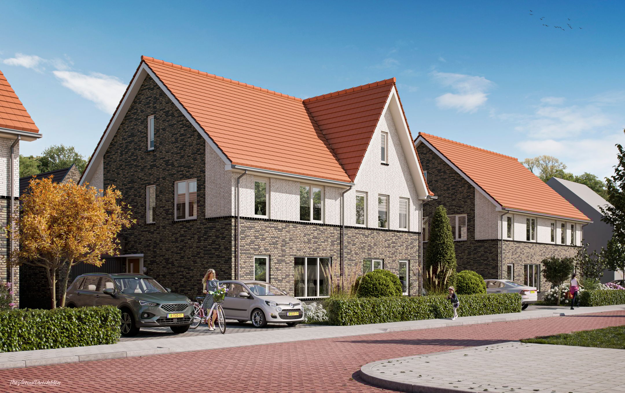 Type C twee-onder-een-kap (breed) (Bouwnr. 25), Wierden, 7642, Overijssel, Nederland