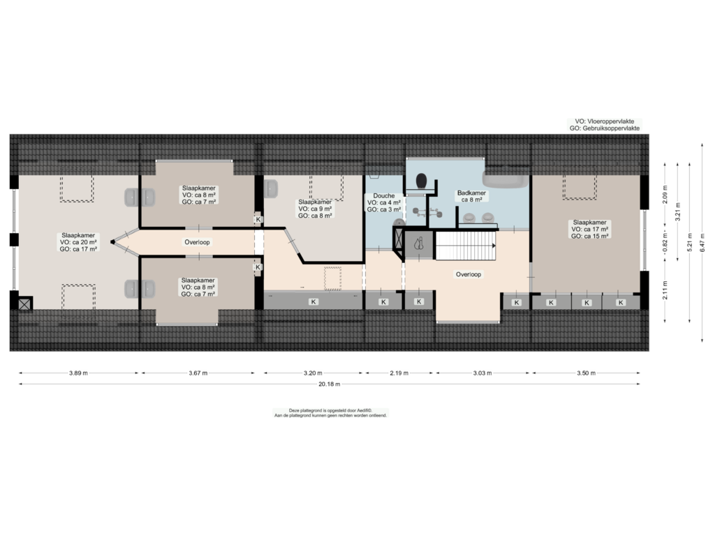 Bekijk plattegrond van Eerste verdieping van Lutsborgsweg 71