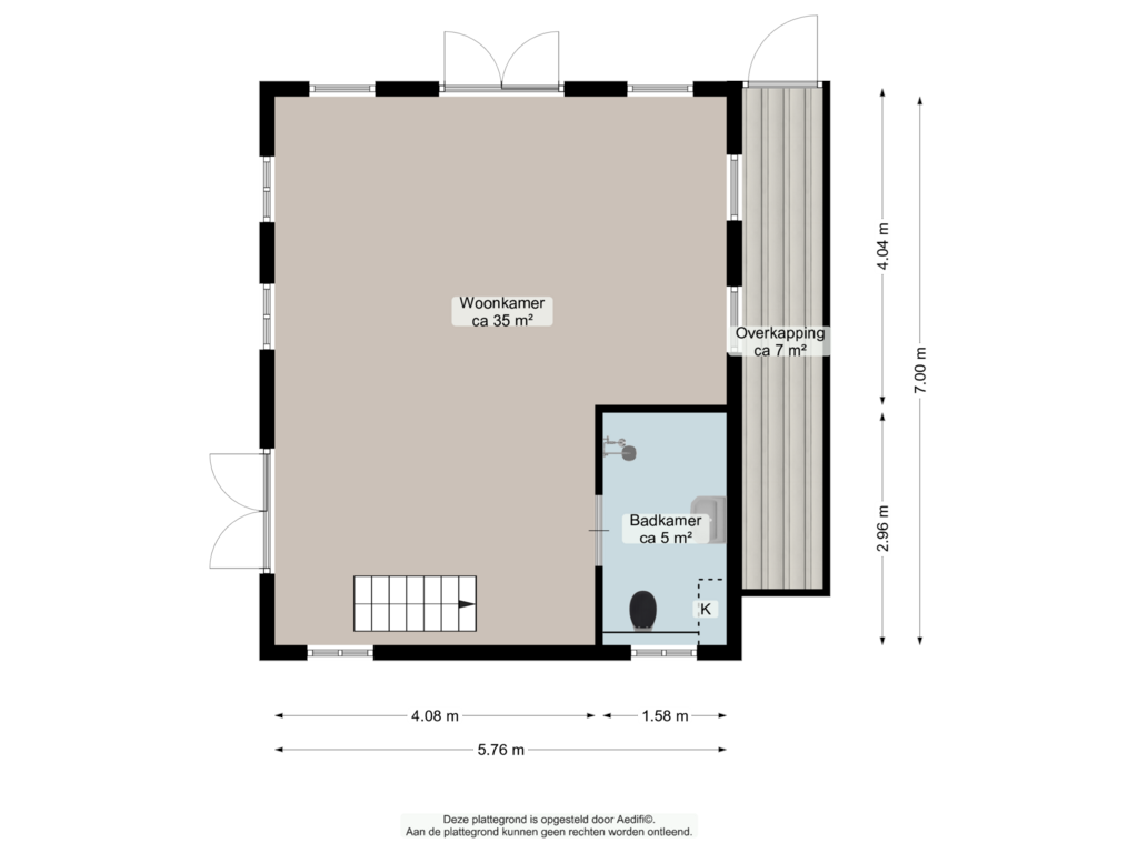 Bekijk plattegrond van Bijgebouw van Lutsborgsweg 71