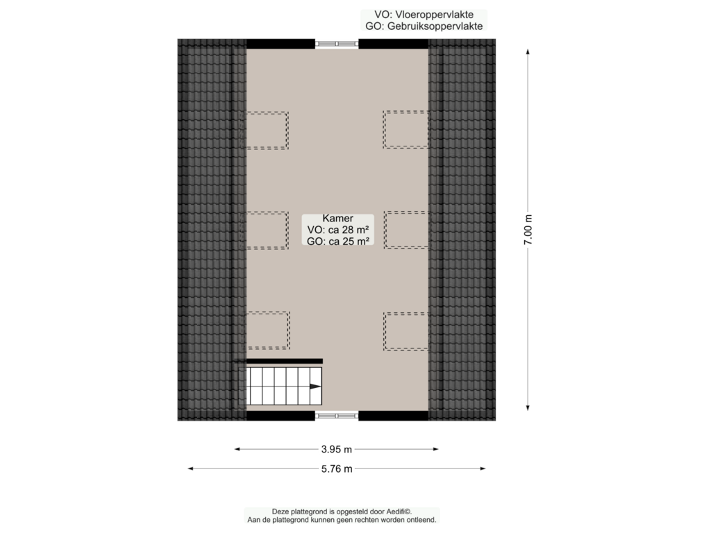 Bekijk plattegrond van Bijgebouw verdieping van Lutsborgsweg 71