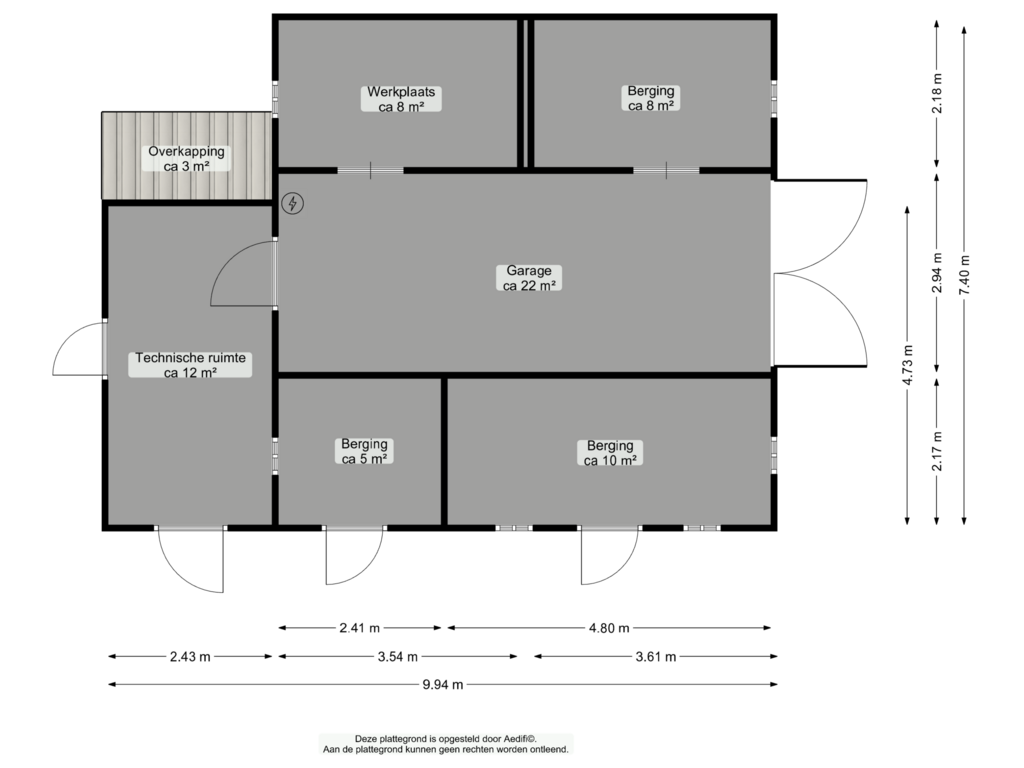 Bekijk plattegrond van Garage van Lutsborgsweg 71