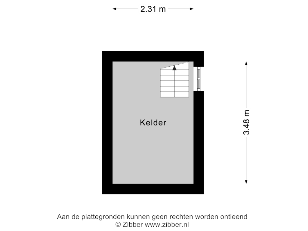 Bekijk plattegrond van Kelder van Burgemeester Wuiteweg 60