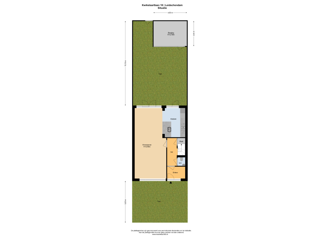 Bekijk plattegrond van Situatie van Kwikstaartlaan 18