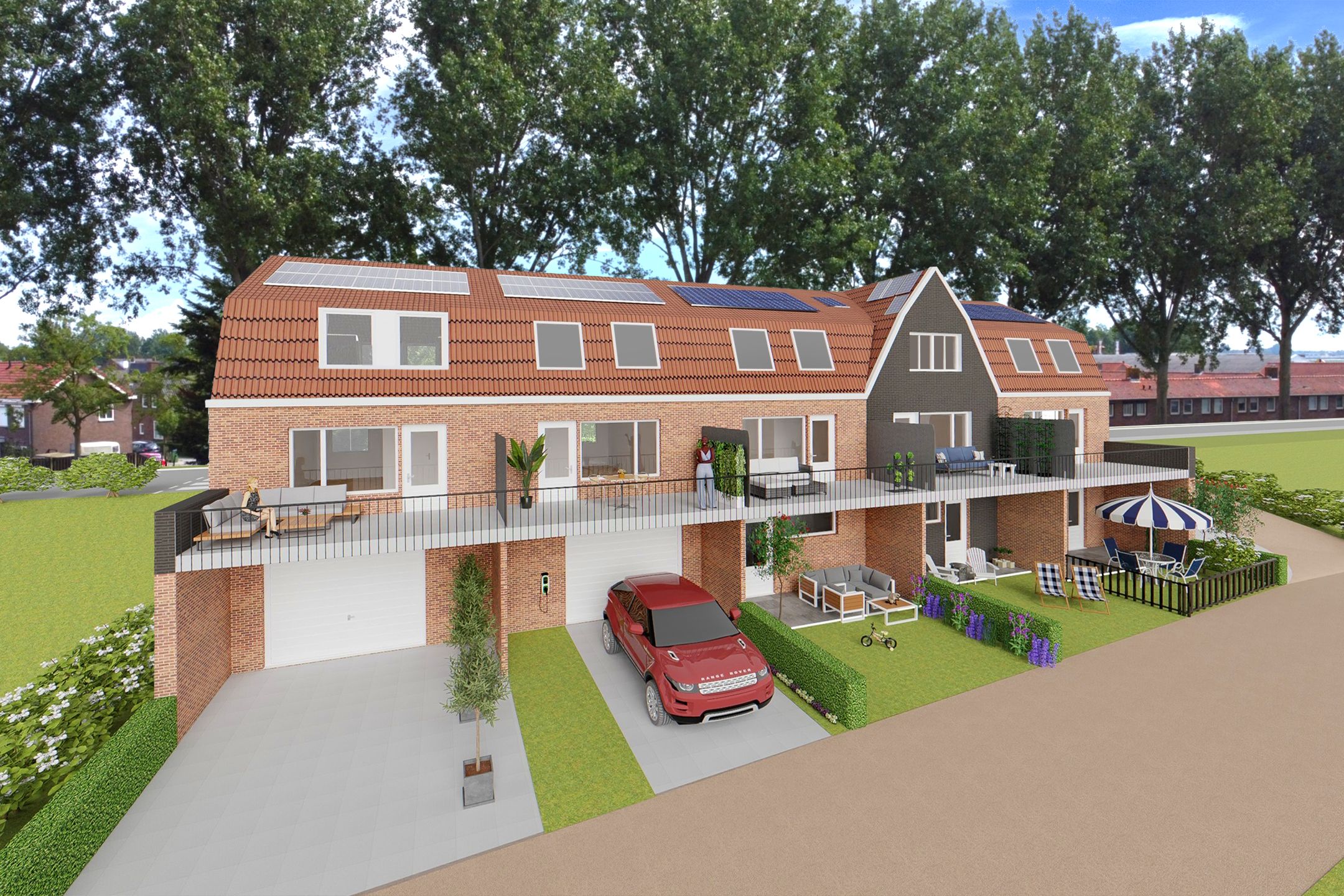 Foto van Nieuwbouw 5 woningen Kadedijk 78 A-E Fijnaart