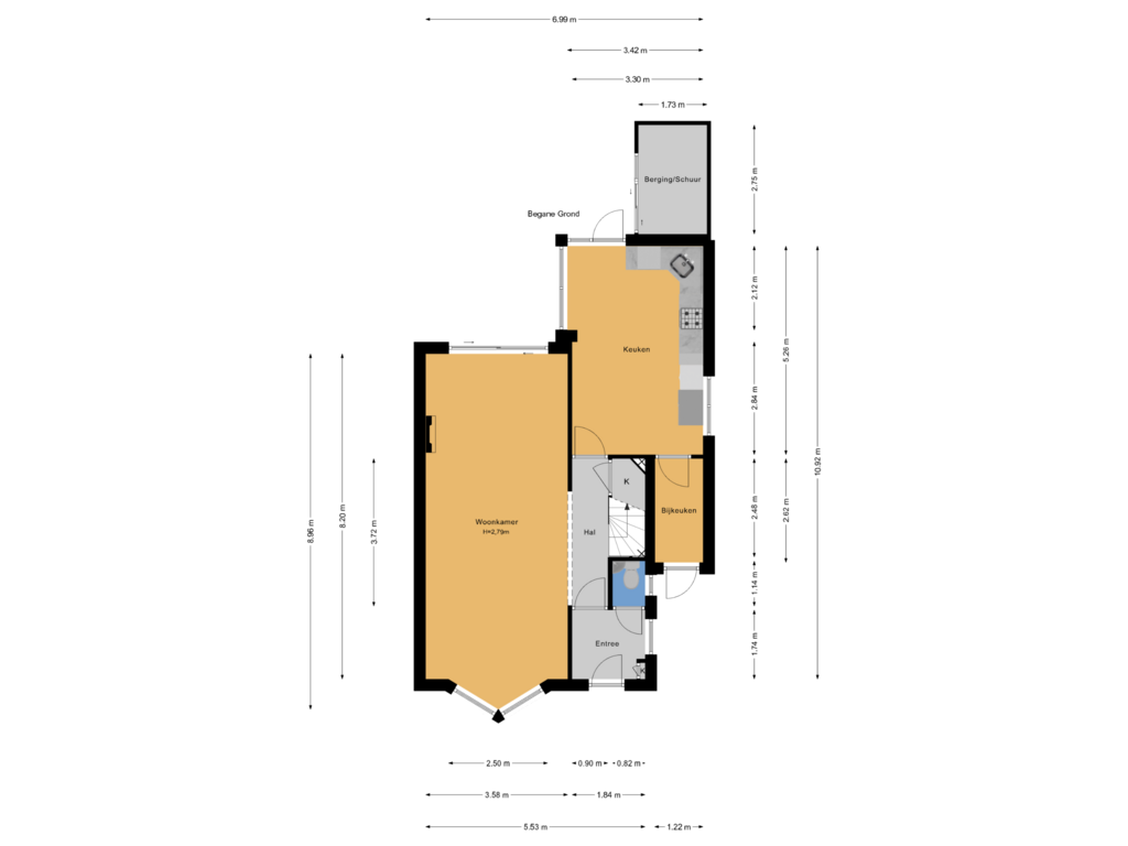 Bekijk plattegrond van Begane Grond van Wijngaardenlaan 48