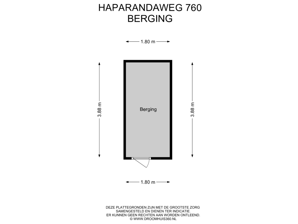 Bekijk plattegrond van Berging van Haparandaweg 760