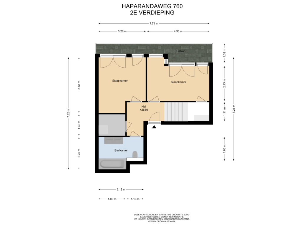 Bekijk plattegrond van 2E Verdieping van Haparandaweg 760