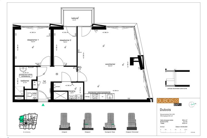 Bekijk foto 2 van 3-kamer appartement (Bouwnr. 435)