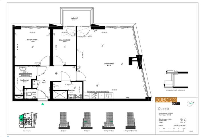 View photo 2 of 3-kamer appartement (Bouwnr. 653)