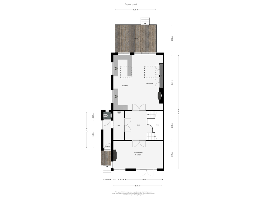 Bekijk plattegrond van Begane grond van Amsteldijk Noord 105