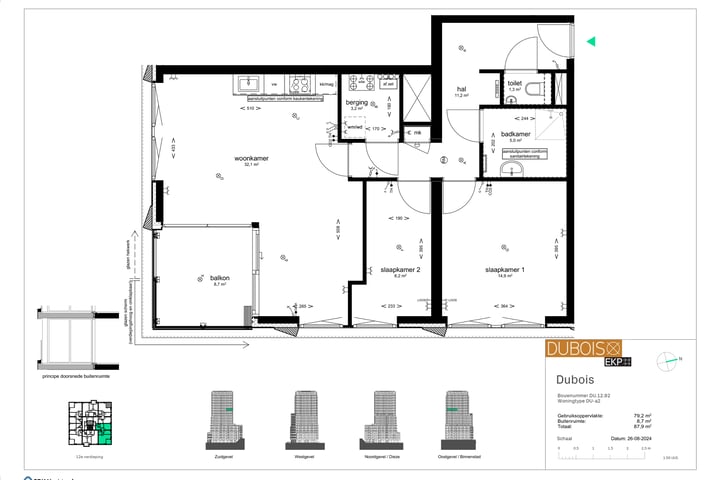 Bekijk foto 2 van 3-kamer appartement (Bouwnr. 1292)