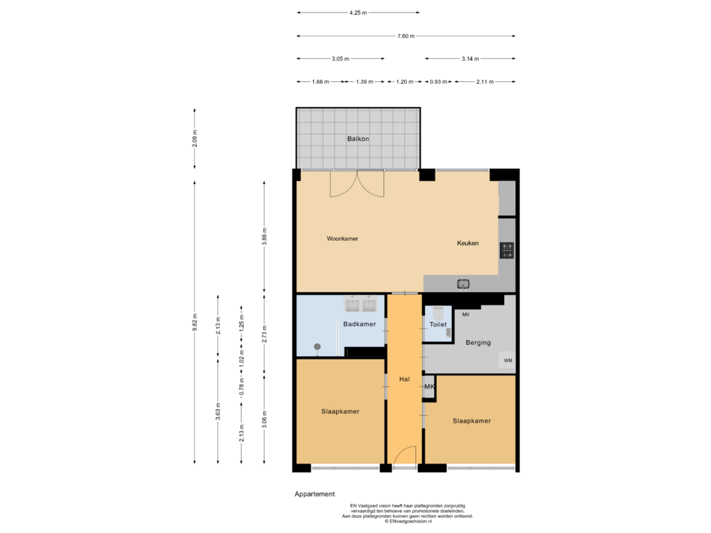 Bekijk plattegrond van Appartement van Zuideinde 80-T