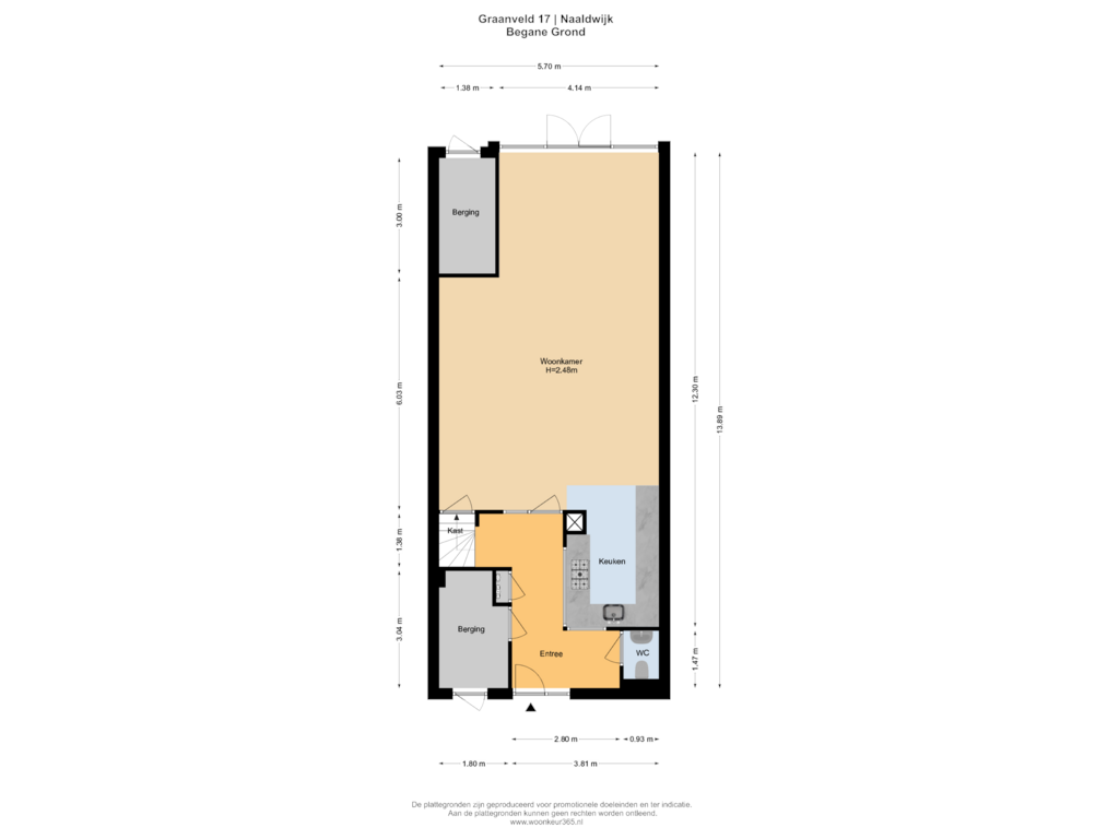 Bekijk plattegrond van Begane Grond van Graanveld 17